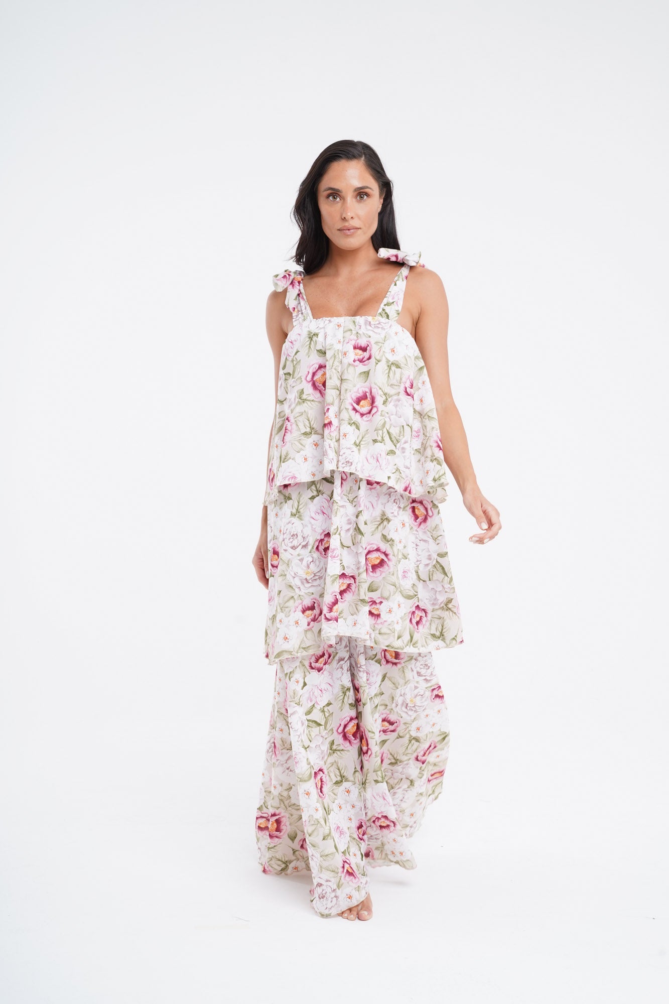 Basilia patterned swimsuit cover-up