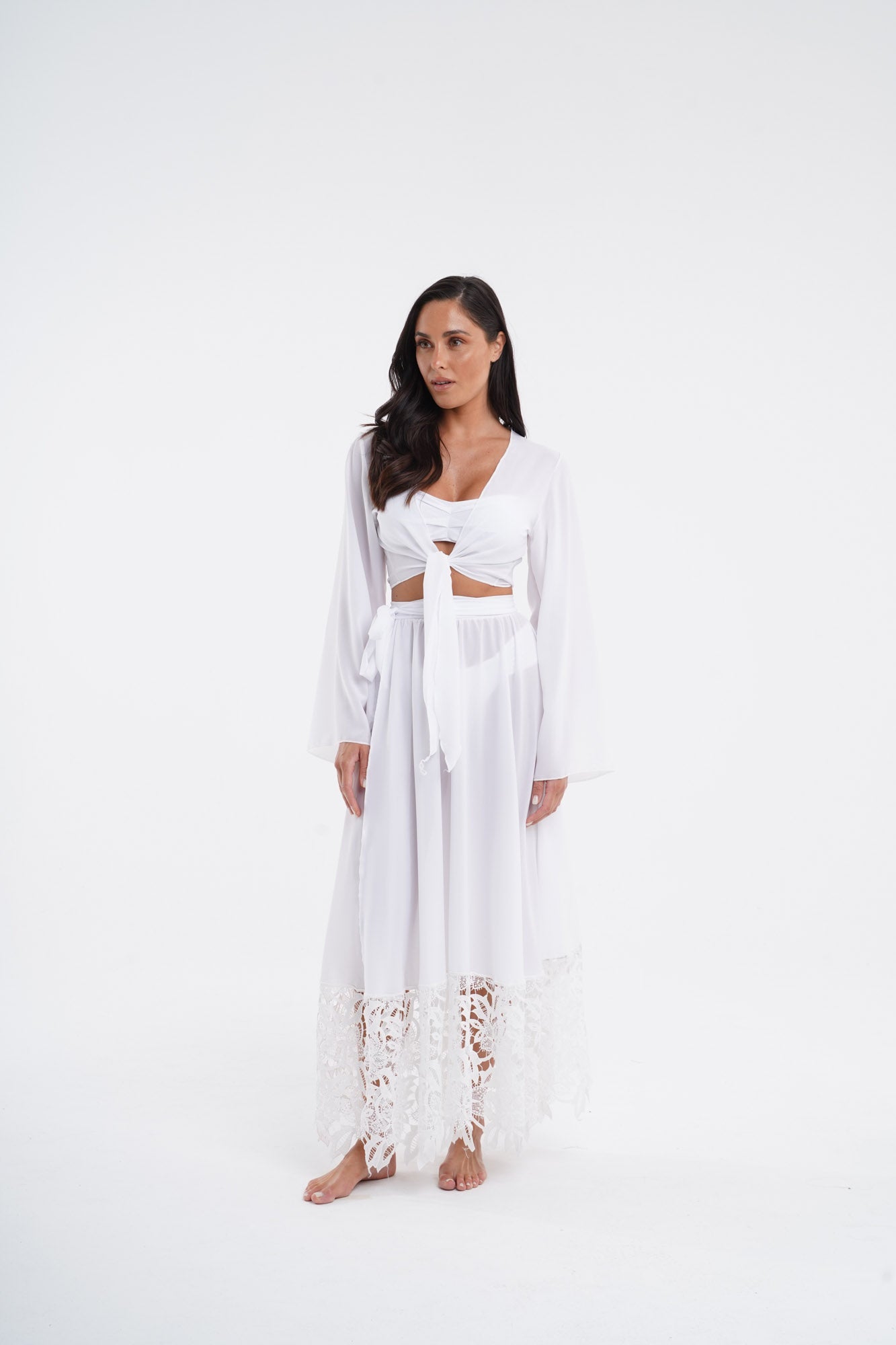 Maribel macramé lace cover-up