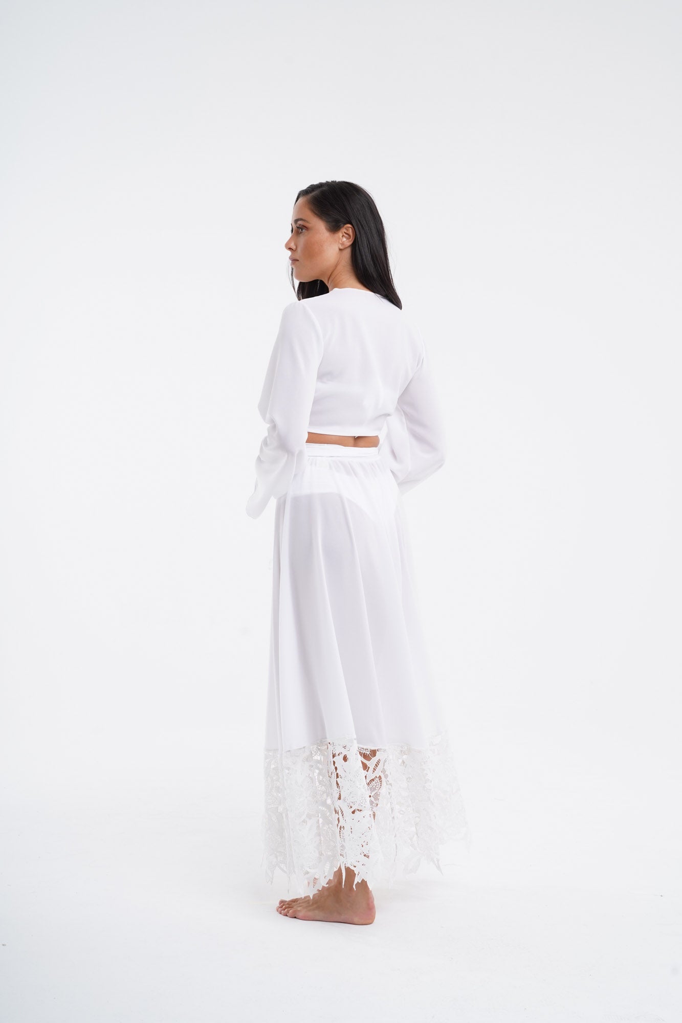 Maribel macramé lace cover-up