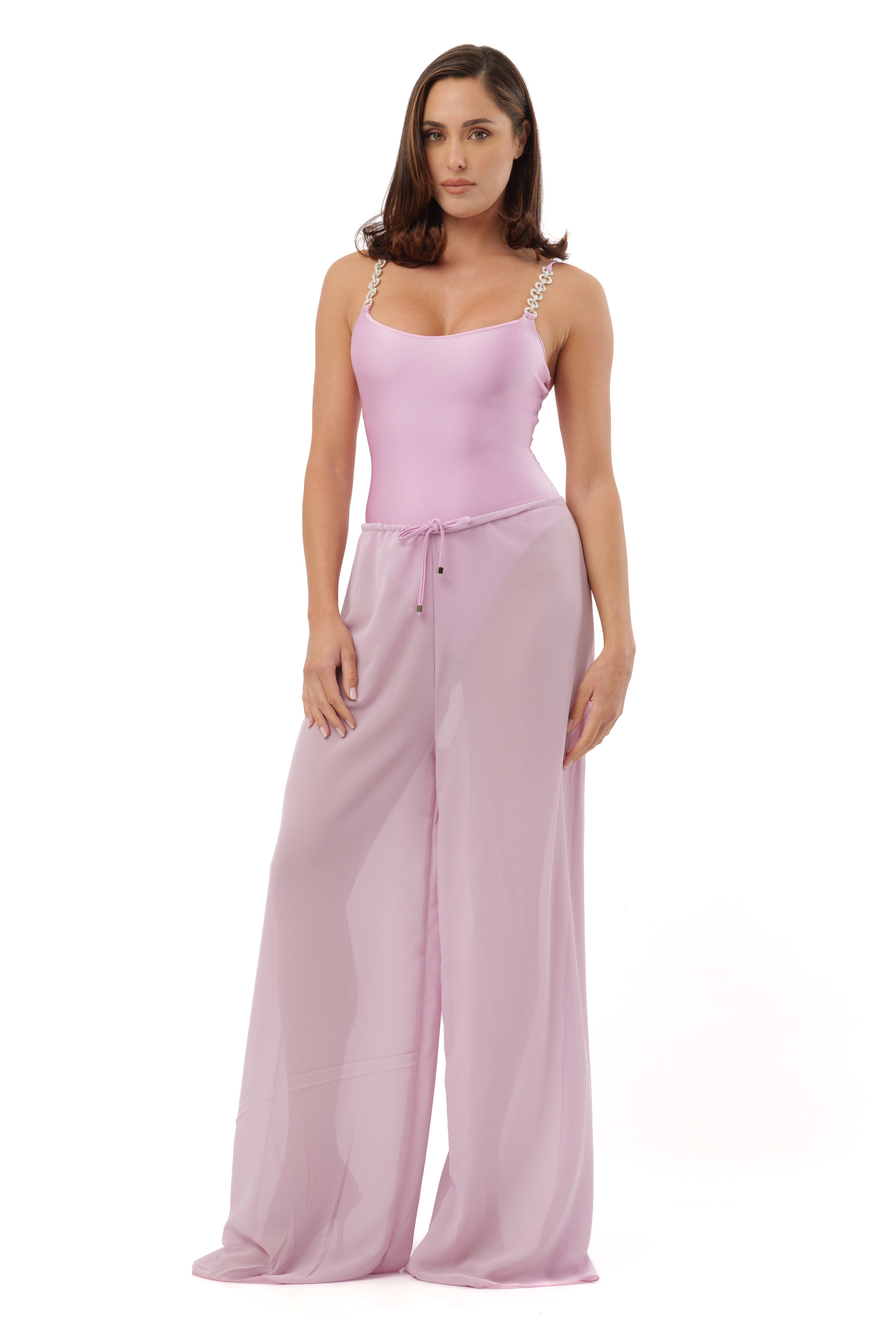 Oceane Black flowers Trousers