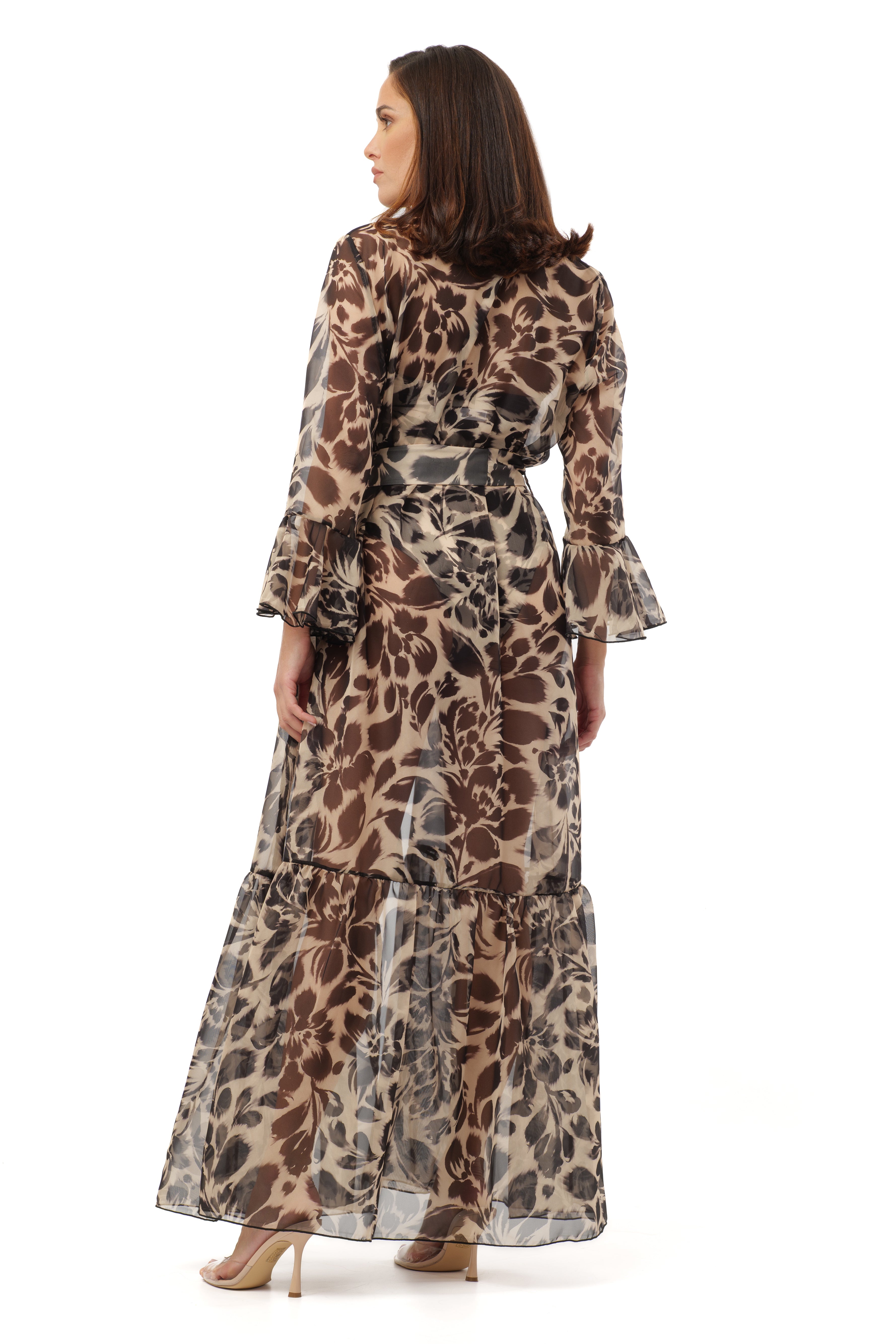 Copricostume Jolie Black flowers