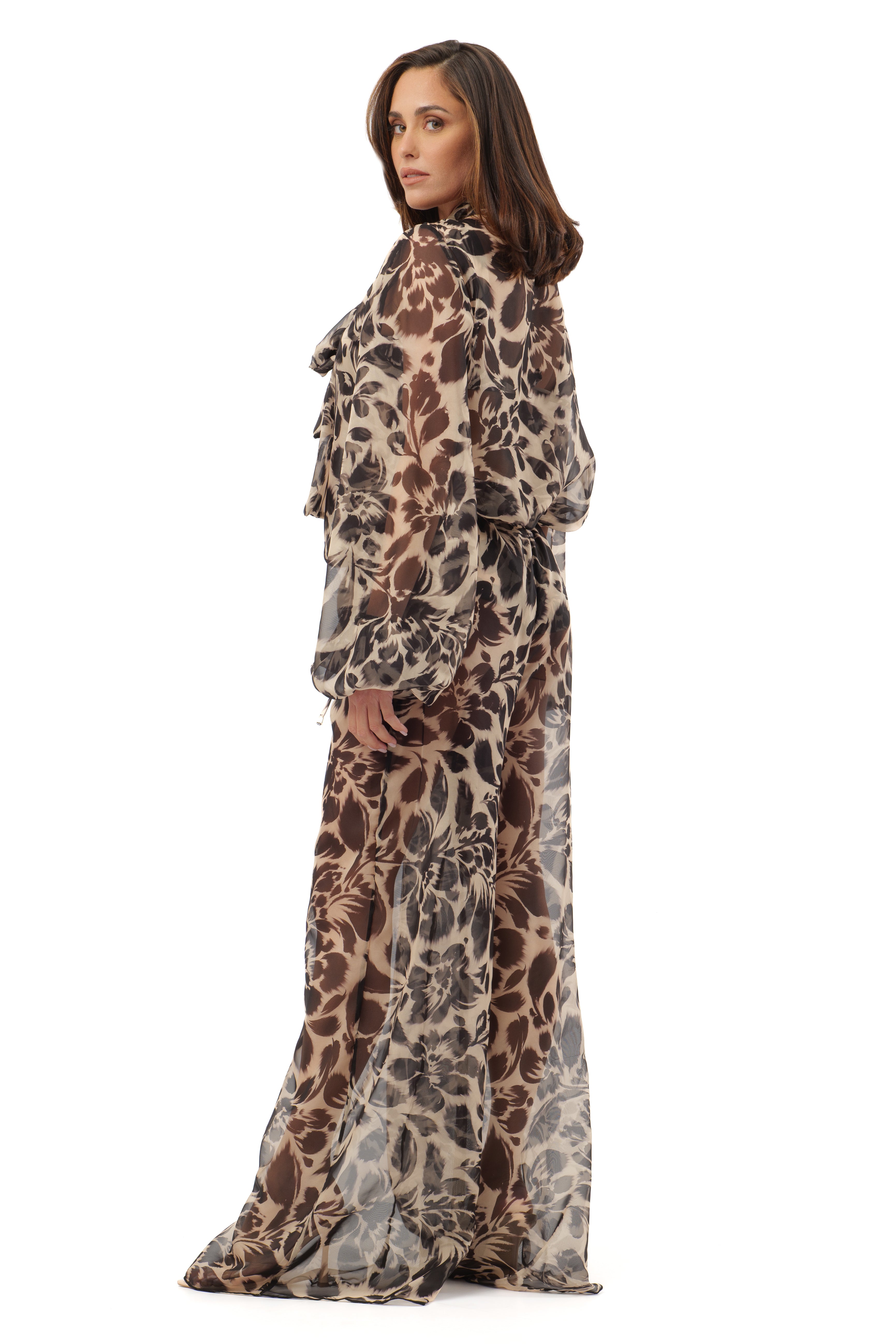 Camicia Mireia Black flowers