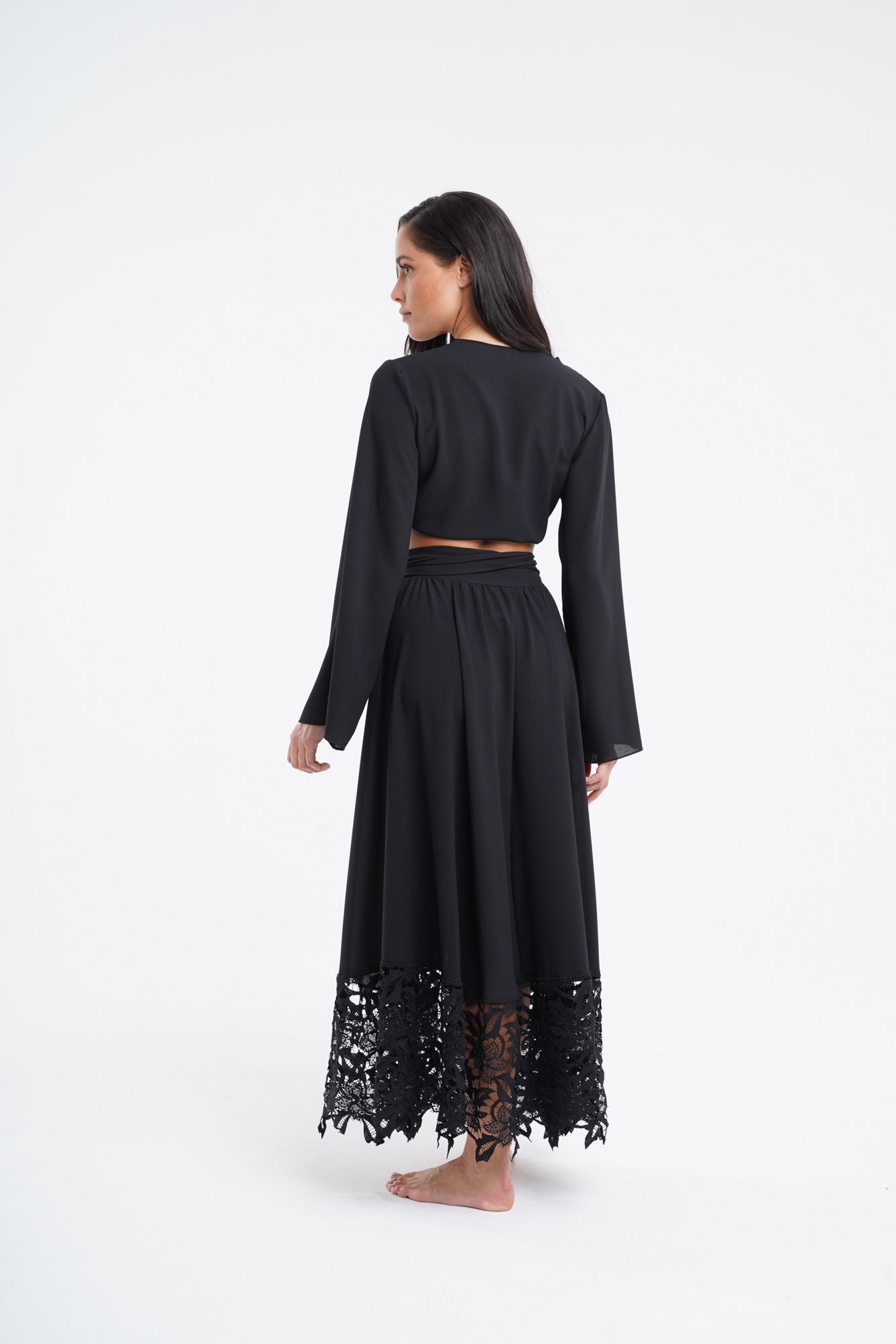 Maribel macramé lace cover-up