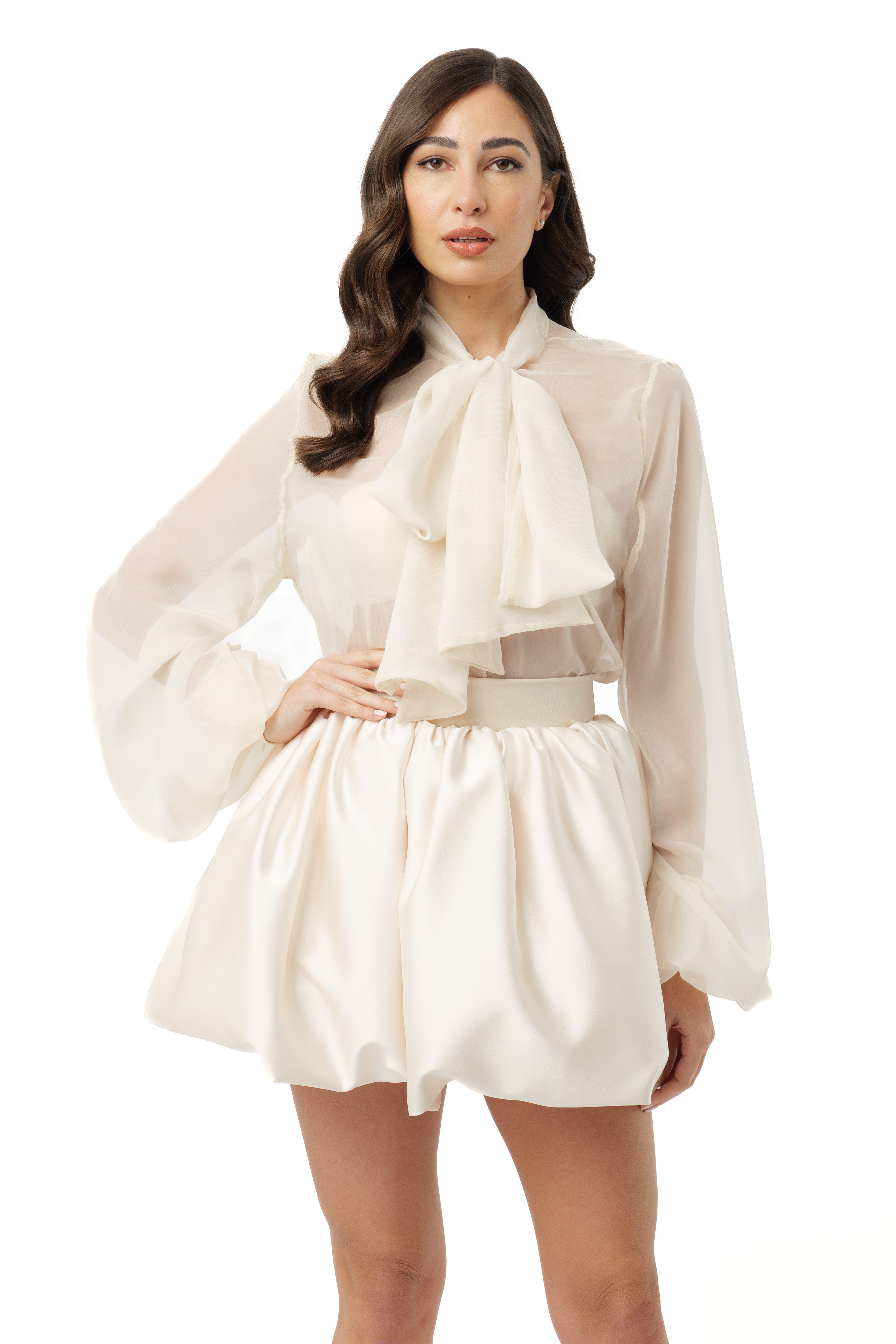Lavinia satin skirt