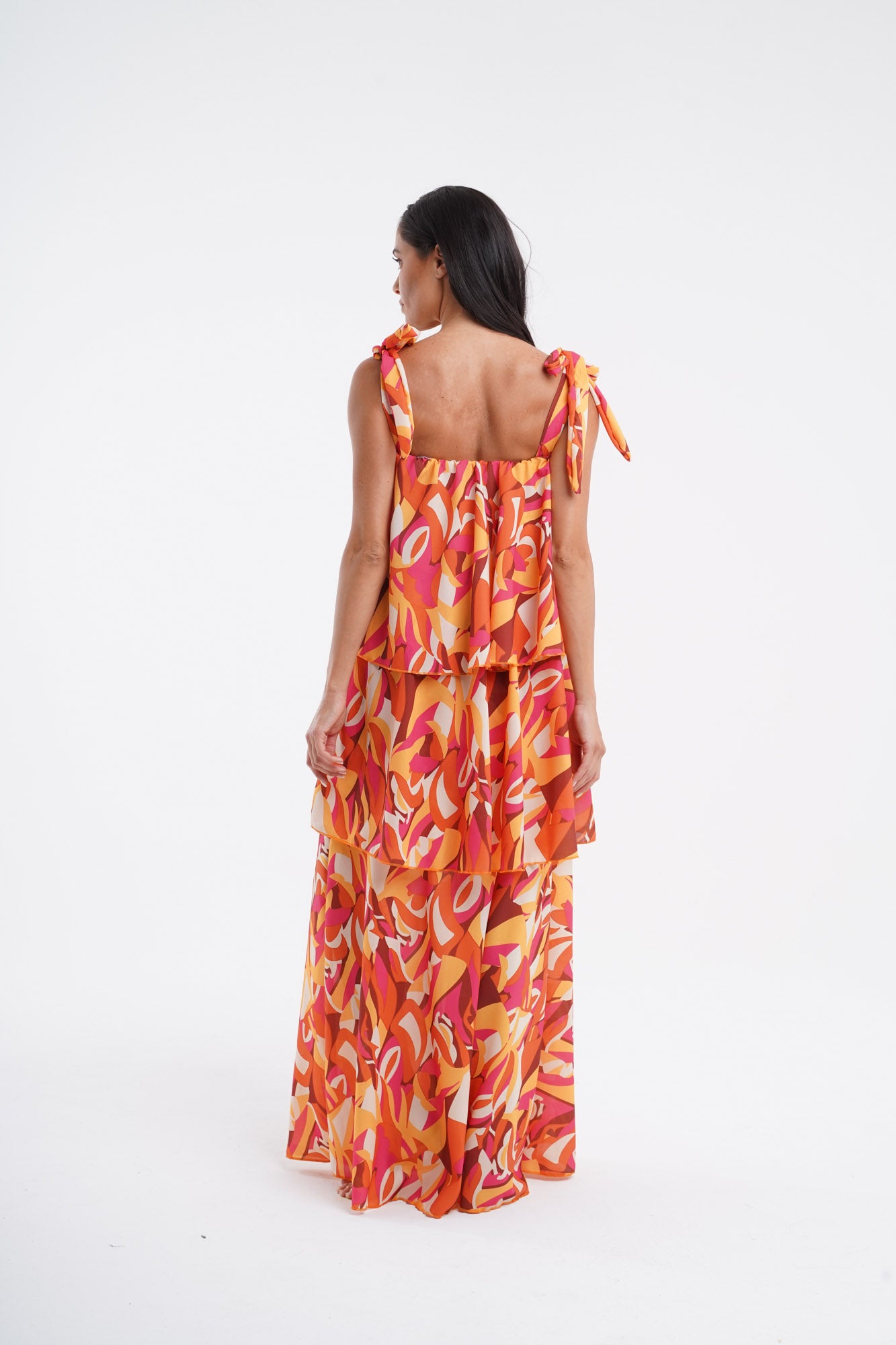 Basilia patterned swimsuit cover-up