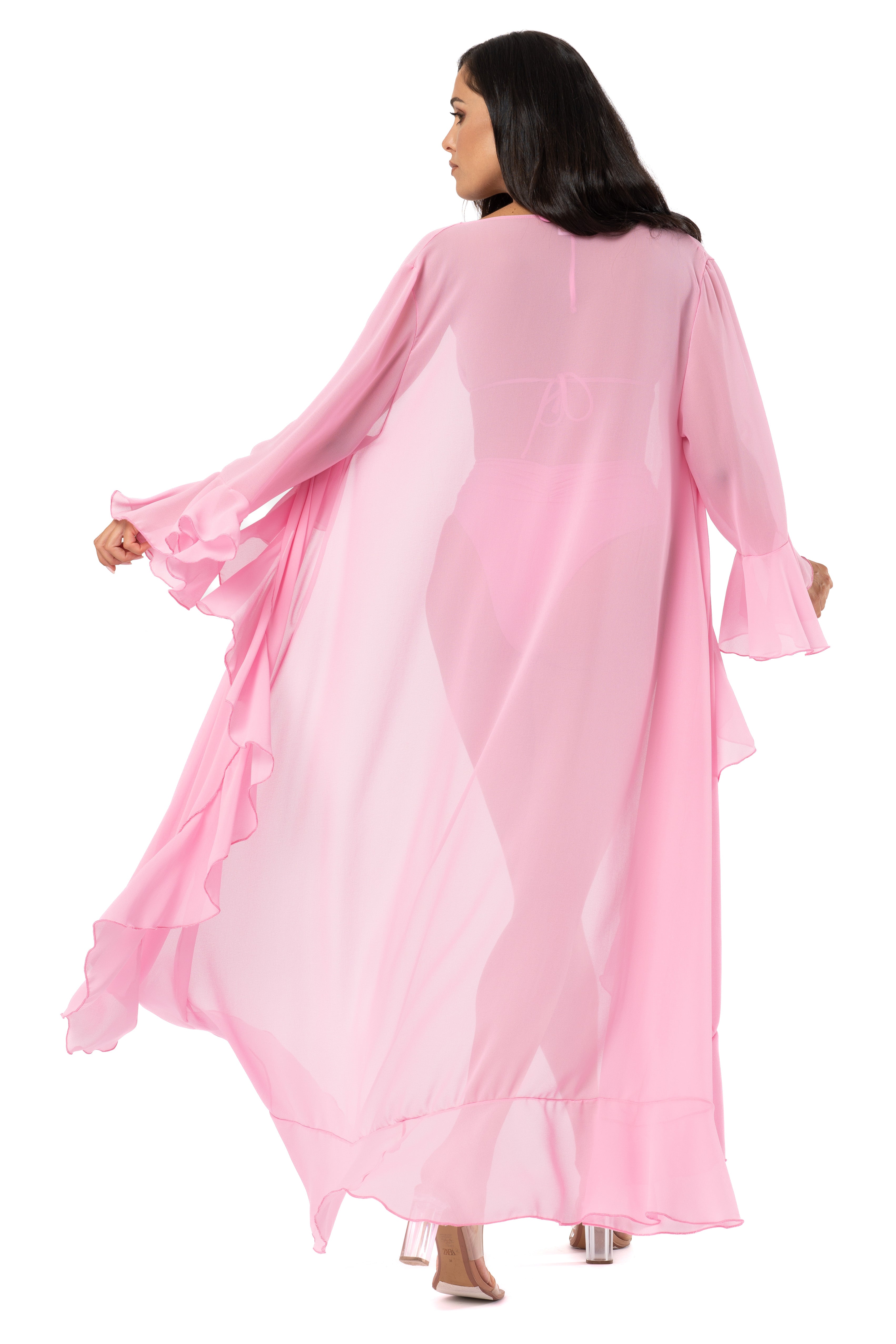 Jamine chiffon beach cover-up