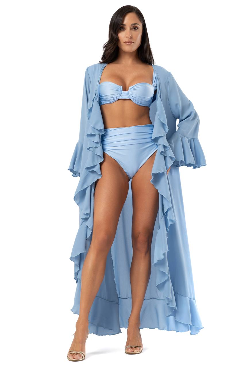 Jamine chiffon beach cover-up
