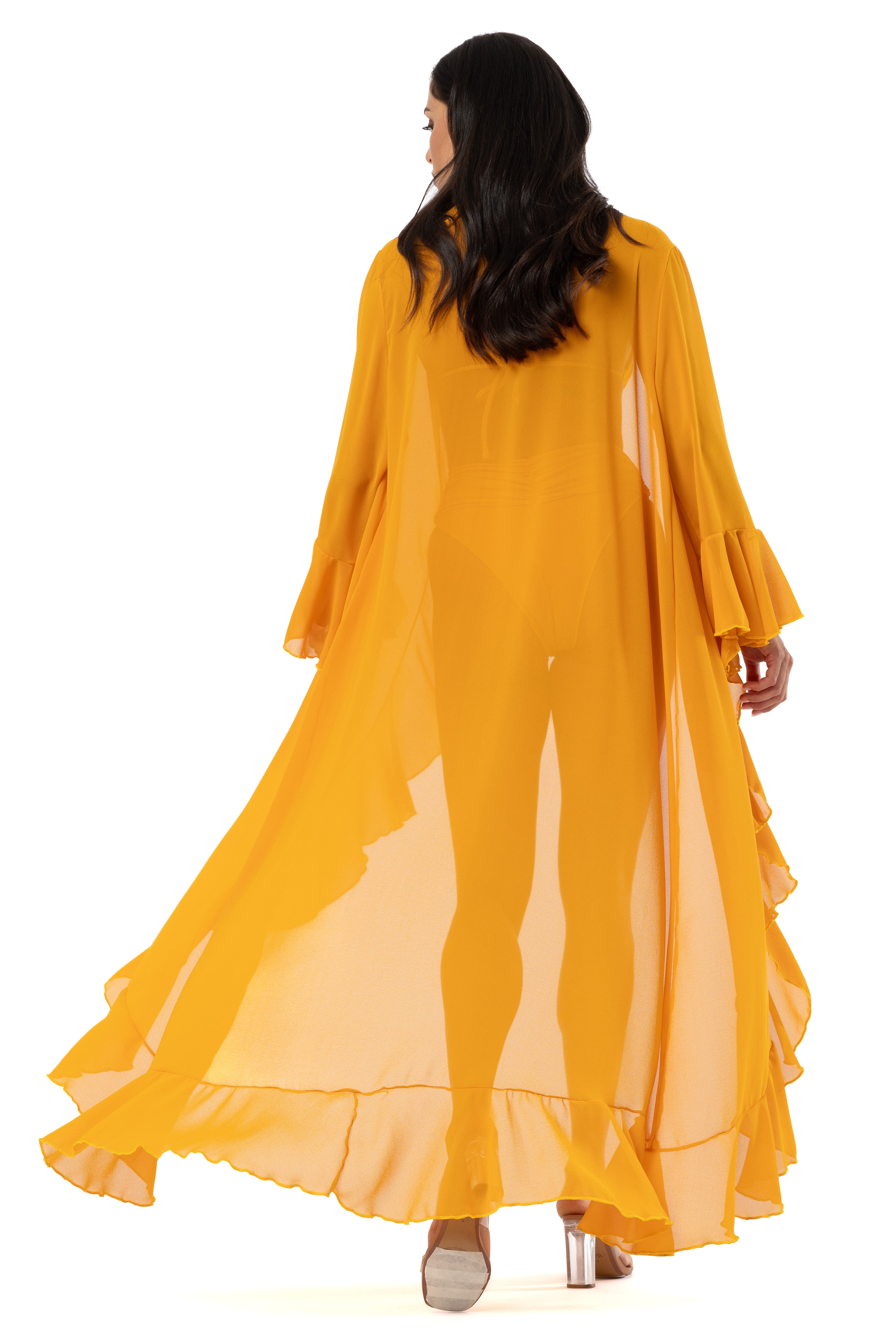 Jamine chiffon beach cover-up