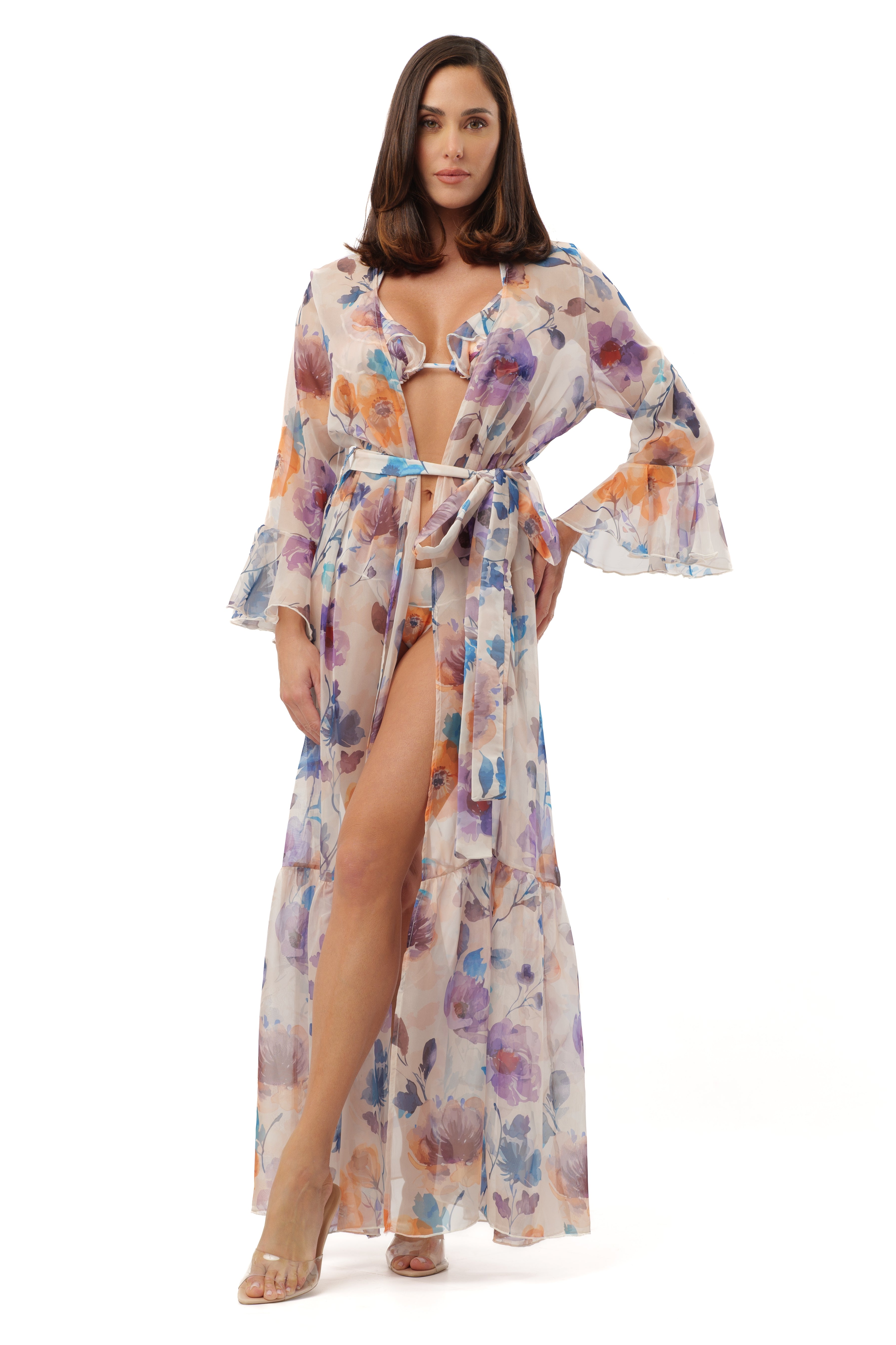 Copricostume Jolie Velvet flowers