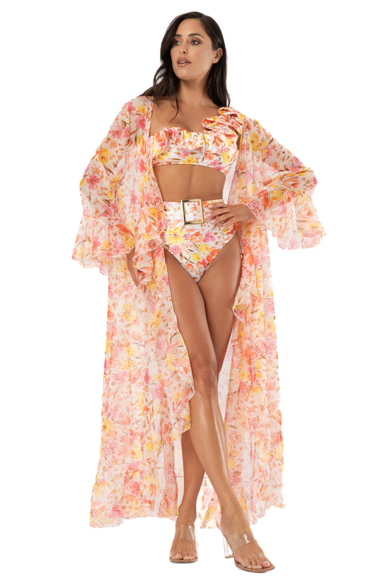 Copricostume Jamine chiffon flowers