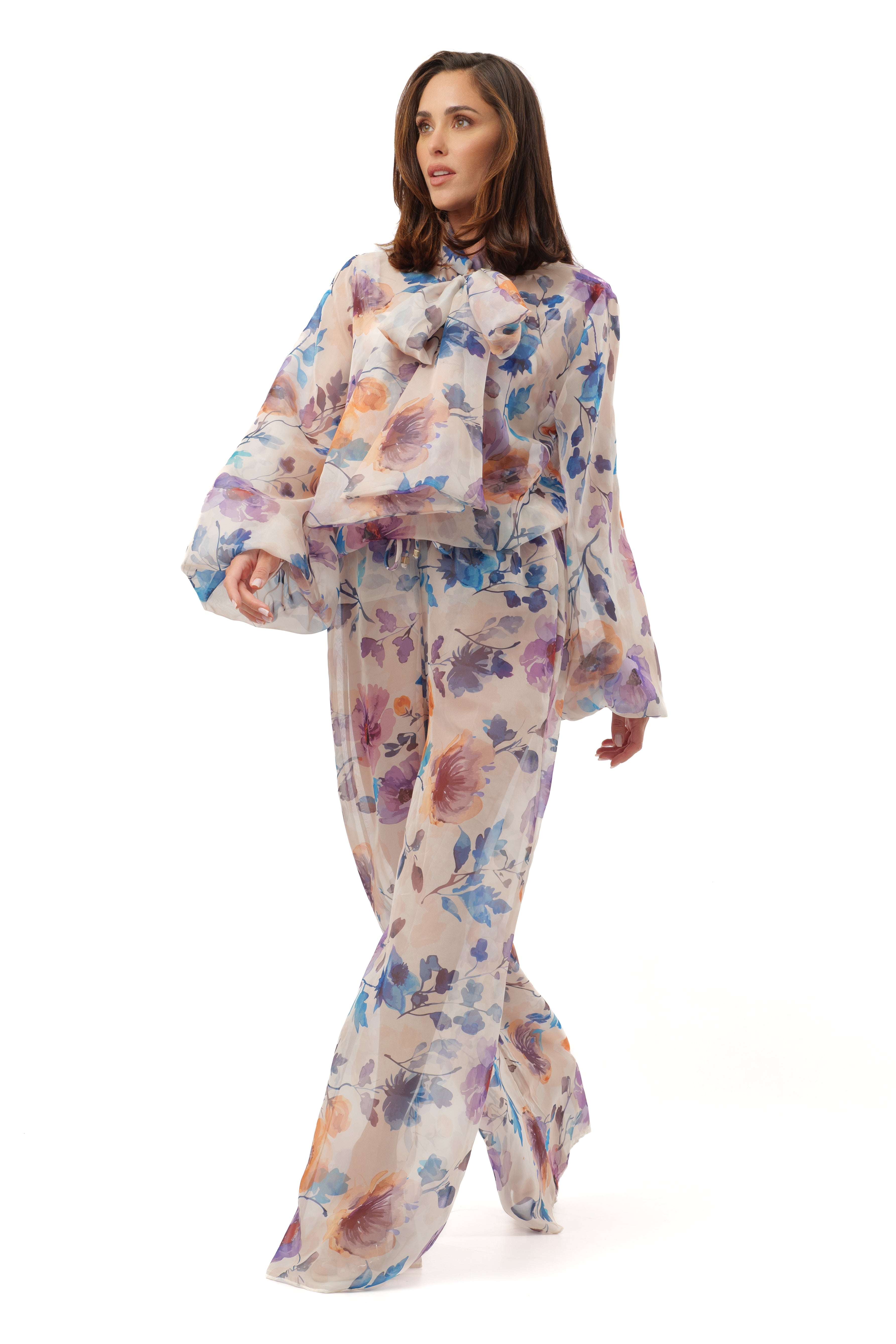 Camicia Mireia Velvet flowers