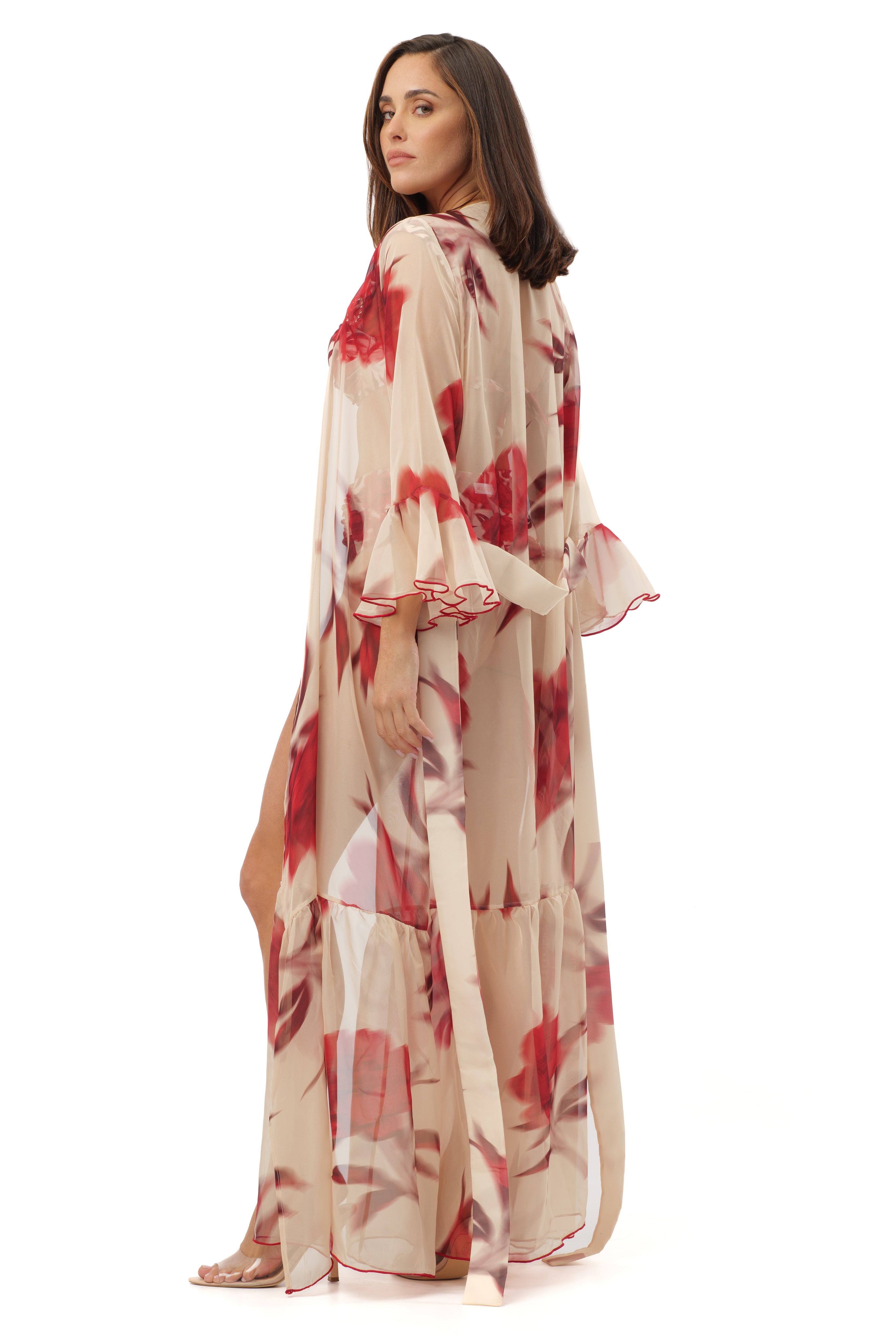 Copricostume Jolie Red flowers