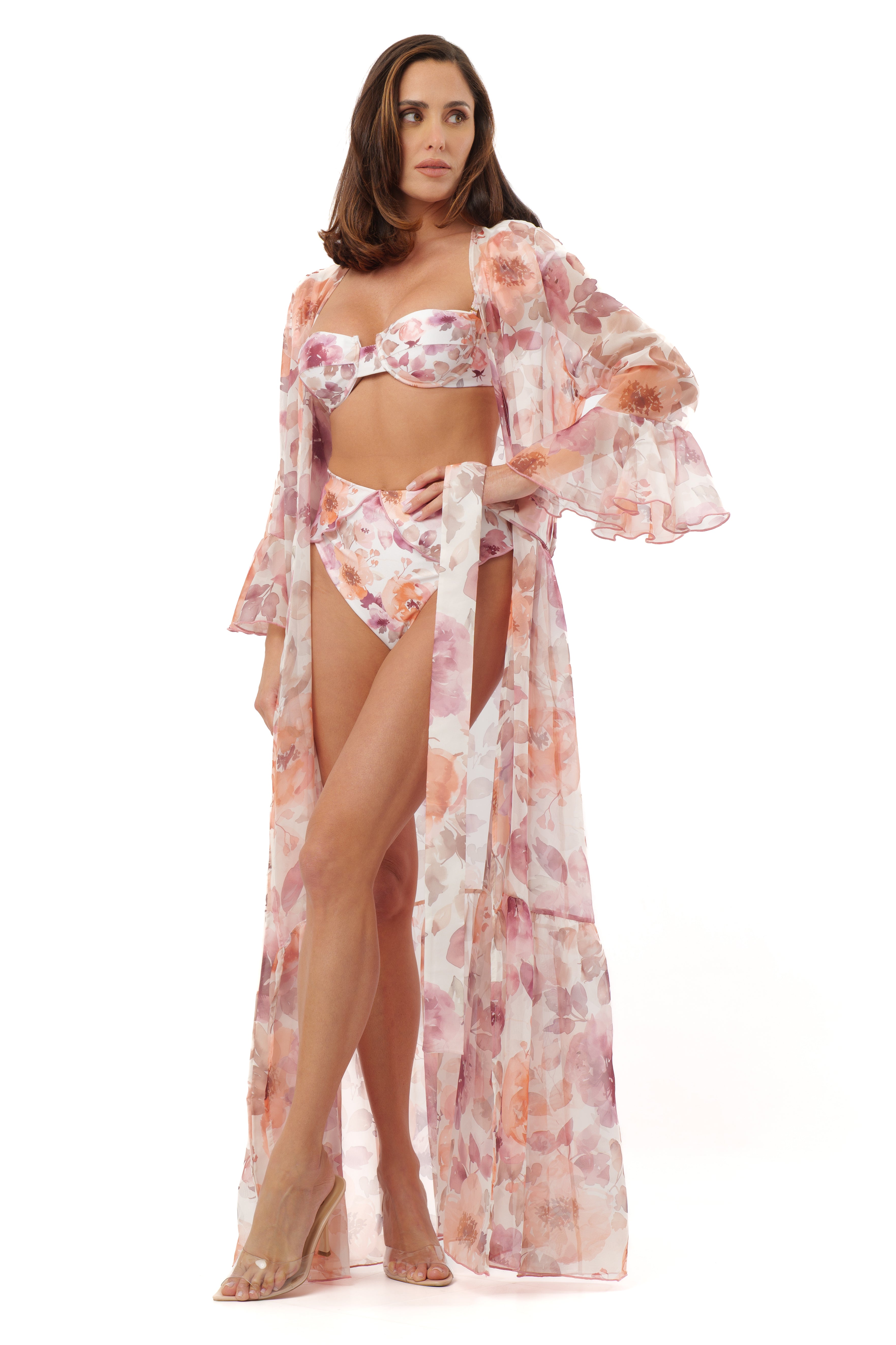 Copricostume Jolie Pink flowers