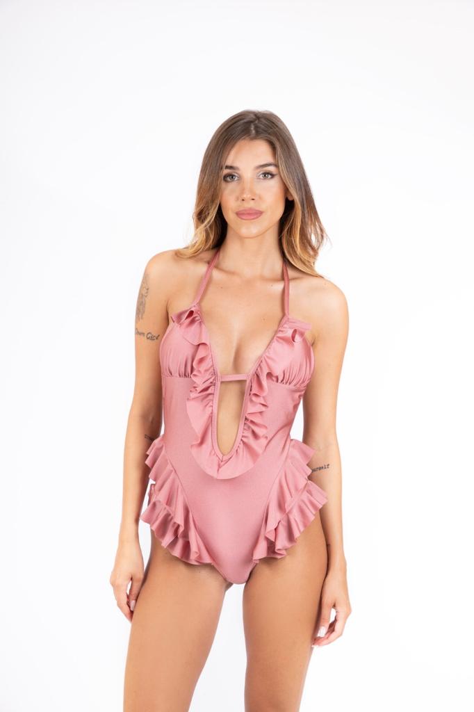 Leila One-Piece Swimsuit with Ruffles